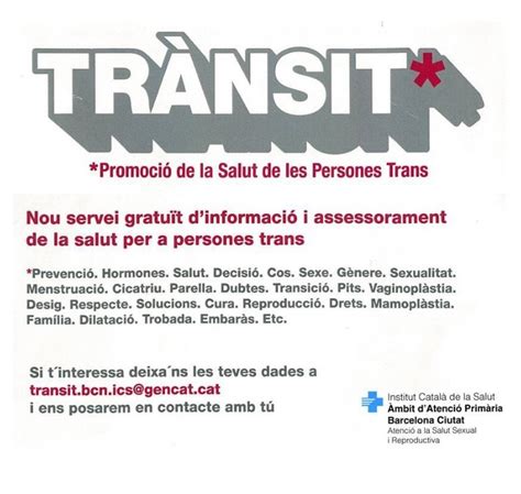 trans tarragona|Trànsit: Servicio de promoción de la salut de las personas Trans ...